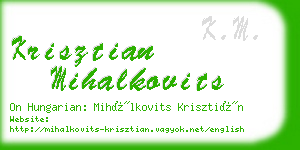 krisztian mihalkovits business card